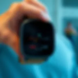 Heart rate monitor displaying pulse during a stress test