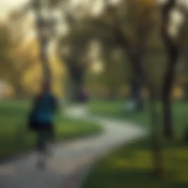 The Benefits of a Morning Walk Energizing morning walk in a serene park