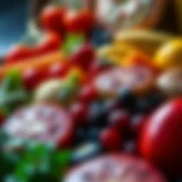 Colorful array of nutrient-rich foods