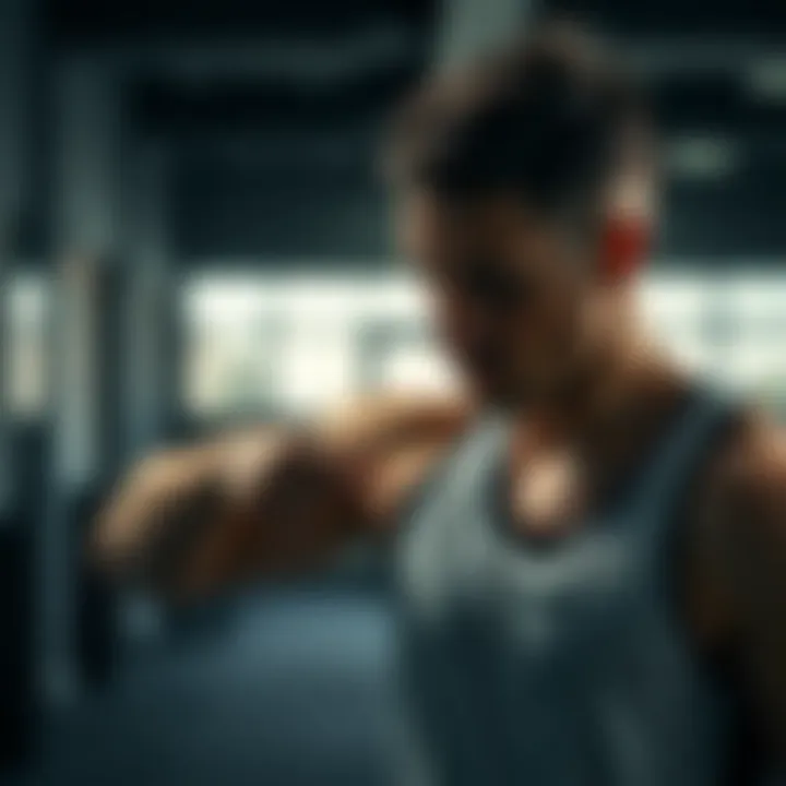 Athlete measuring energy levels pre-workout