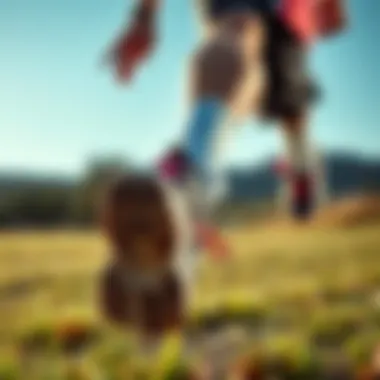 A runner wearing athletic shoes, demonstrating performance and comfort