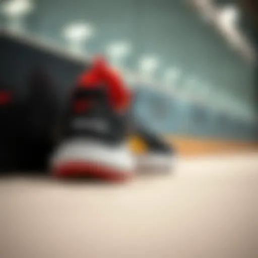 A stylish pair of athletic shoes showcasing modern design and comfort