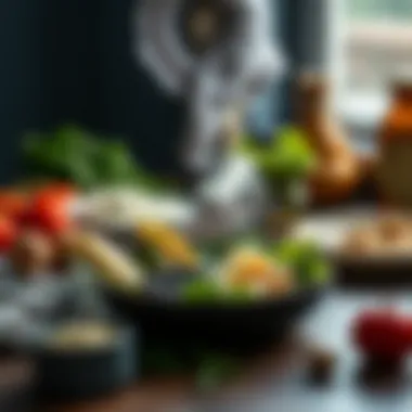 A balanced meal prep setup showcasing healthy ingredients