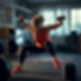 Dynamic home workout routine illustration