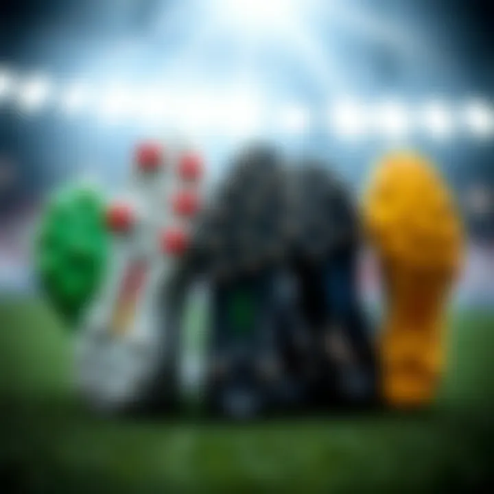 Variety of Cleat Soles Available for Athletes Diverse types of cleat soles arranged to illustrate options