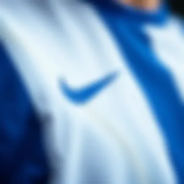 Close-up of the high-quality fabric of the jersey