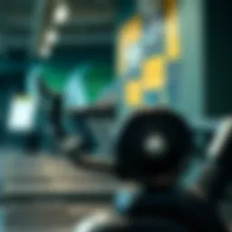 Diverse fitness equipment for a healthy lifestyle