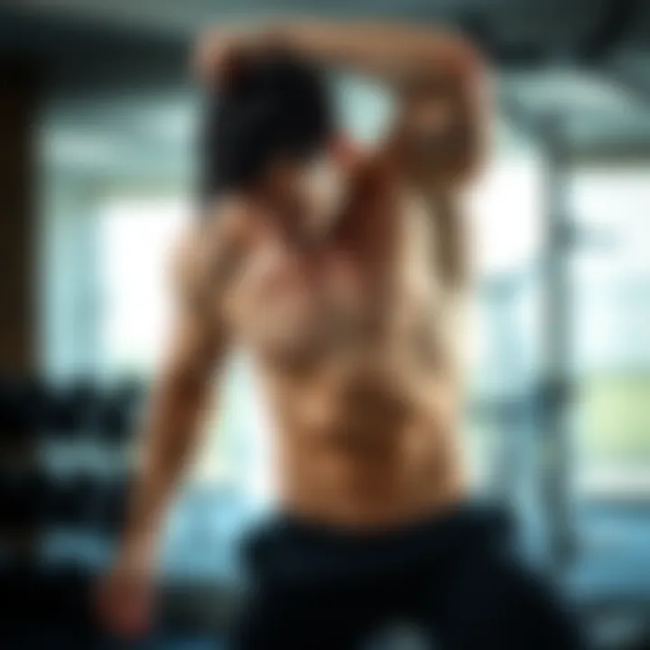 An individual performing an abdominal workout, focusing on core strength.