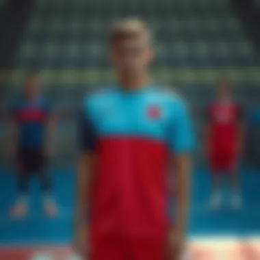 An athlete showcasing a variety of sports uniforms suitable for different activities