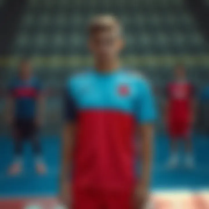 An athlete showcasing a variety of sports uniforms suitable for different activities