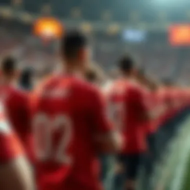 Fans wearing Galatasaray 2022 jerseys during a match