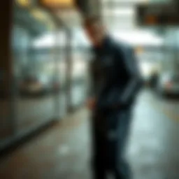 Stylish men's tracksuit in urban setting