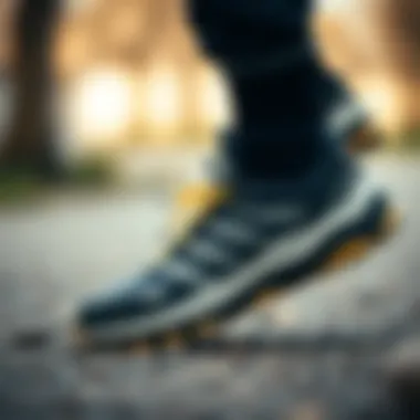 Close-up of Hummel walking shoe showcasing its comfort features