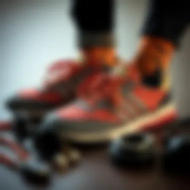 A fashionable pair of Hummel shoes displayed with accessories