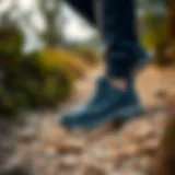 Stylish Hummel walking shoes on a natural trail