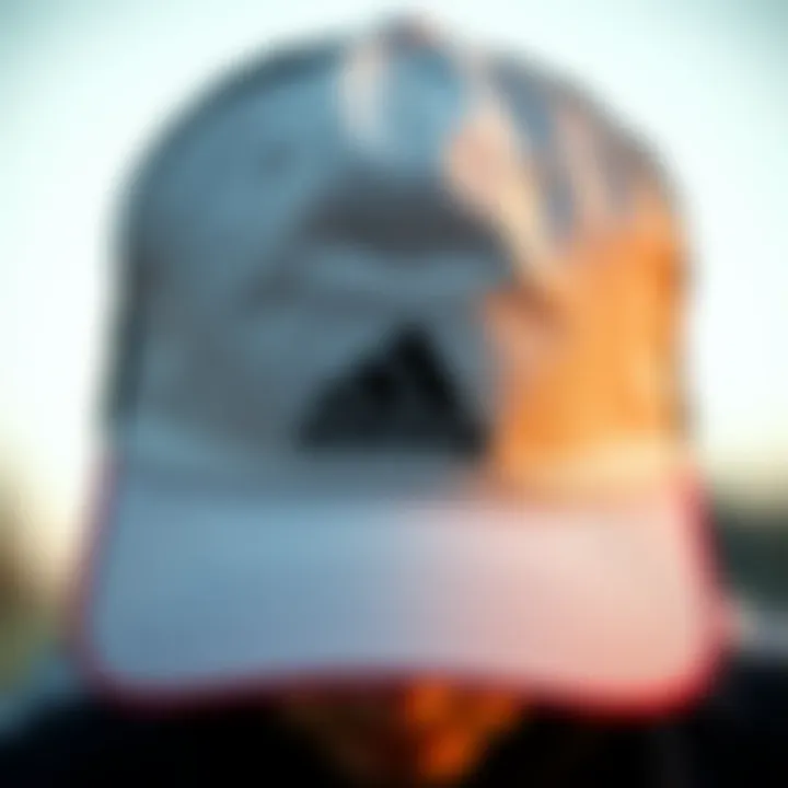 Fashionable Sports Cap Design Close-up of a fashionable sports cap showcasing modern design