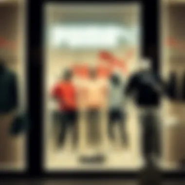 Stylish athletic apparel displayed in Puma store