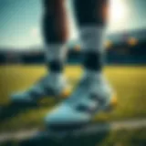 Stylish soccer cleats worn by Kylian Mbappé on the field