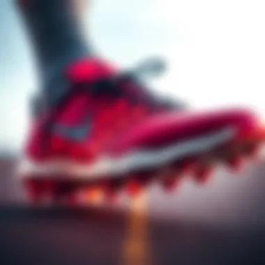 Close-up of the innovative design of Mbappé's soccer shoes