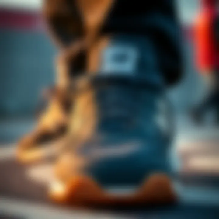 Close-up view of innovative design features of New Balance 458