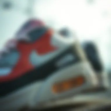 Close-up of Nike Air Max 90 showcasing its cushioning technology