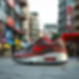 Stylish Nike Air Max 90 on a vibrant urban background