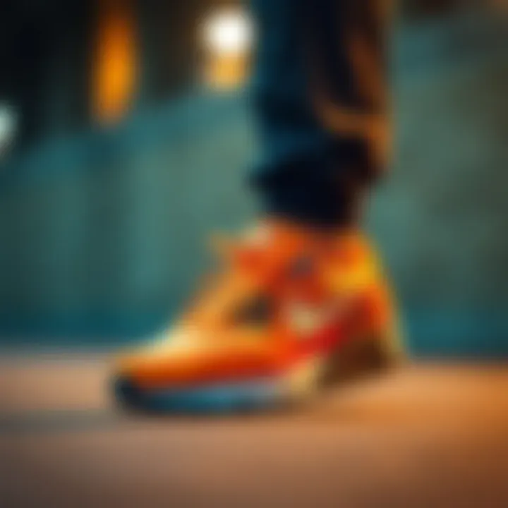 Vibrant Orange Sneaker Design Vibrant orange sneaker design showcasing unique styling