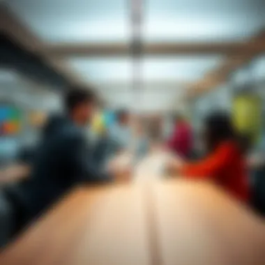 Dynamic Collaborative Environment Inside Nike campus featuring collaborative workspaces