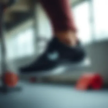 Nike Flex Trainer being worn during an intense workout routine