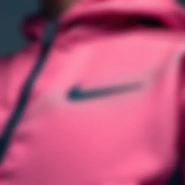 Fabric Innovation: Nike Jacket Details Close-up of Nike girl jacket fabric details