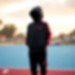 Stylish Nike children's tracksuit displayed on a vibrant background