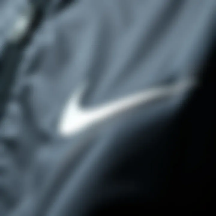 Quality Fabric of Nike Nylon Tracksuit Close-up of Nike nylon fabric highlighting its texture and quality