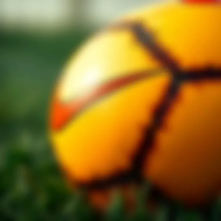 Close-up of Nike ball showcasing its innovative design and texture