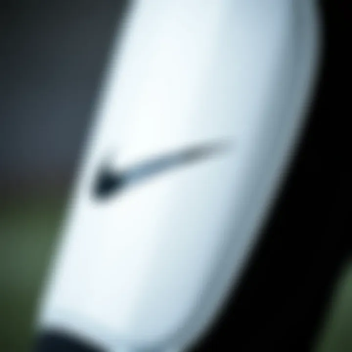 Close-up of high-quality material used in Nike children's shin guards