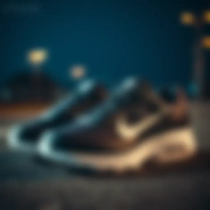 A stylish pair of Nike sports shoes showcasing modern design