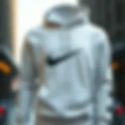 Front view of the Nike Sportswear Club Hoodie showcasing its elegant design and fabric texture