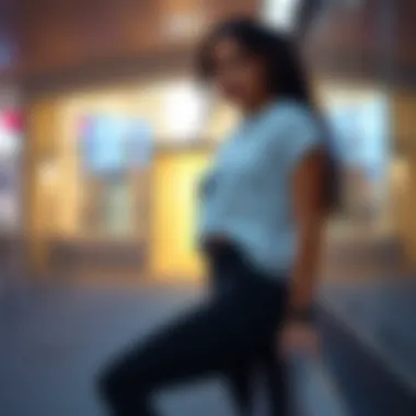 Stylish outfit featuring Nike Swoosh leggings paired with trendy sportswear