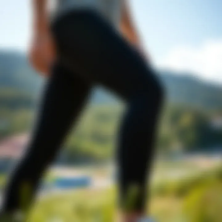 Sustainable materials used in the production of Nike Swoosh leggings