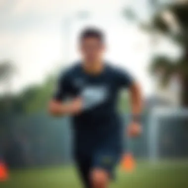 Active individual wearing Nike tee