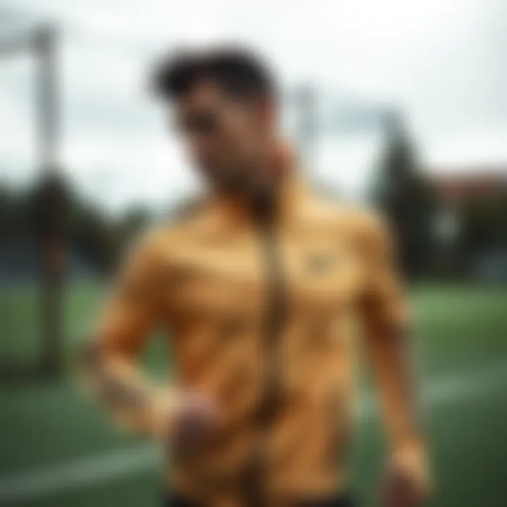 An athlete showcasing the sleek design of the Nike Türkiye tracksuit during a training session