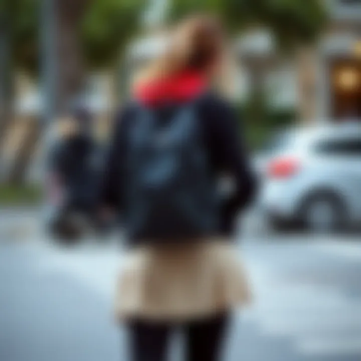 Nors Mag backpack styled with sporty outfits for an elegant look.