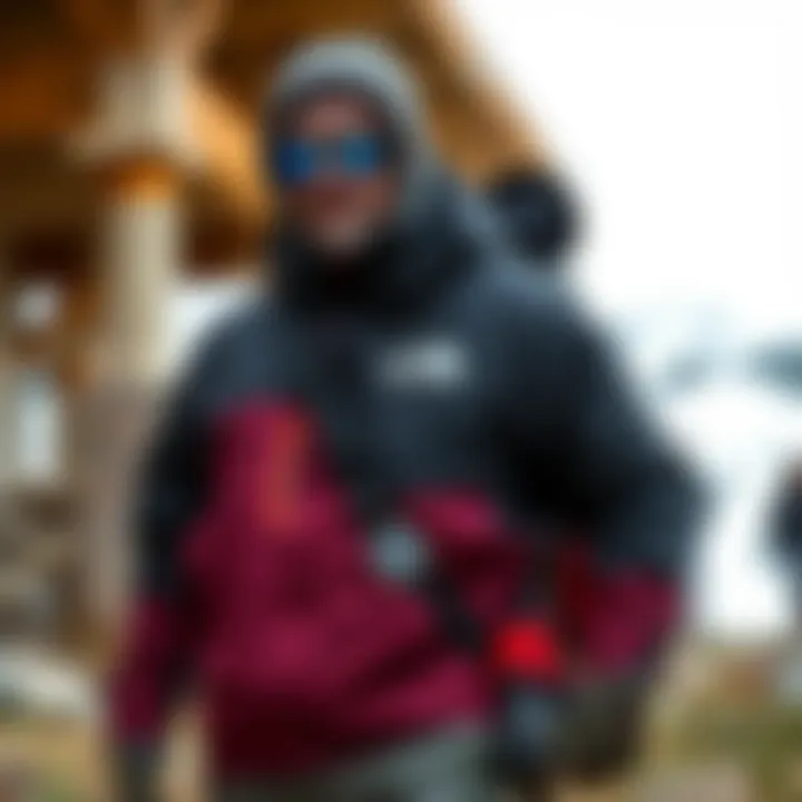 Stylish outdoor setup featuring the North Face Denali jacket paired with complementary accessories and gear for a fashionable look