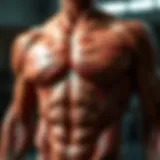 Anatomy of pectoral muscles with detailed labels