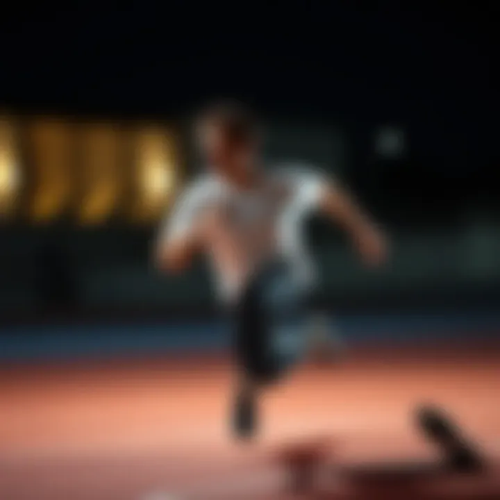 Athletic Apparel Boosting Performance Dynamic athlete showcasing athletic apparel that enhances performance.