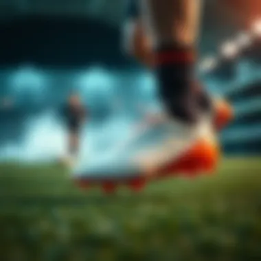 An athlete performing on the field wearing Phantom cleats, emphasizing agility and speed