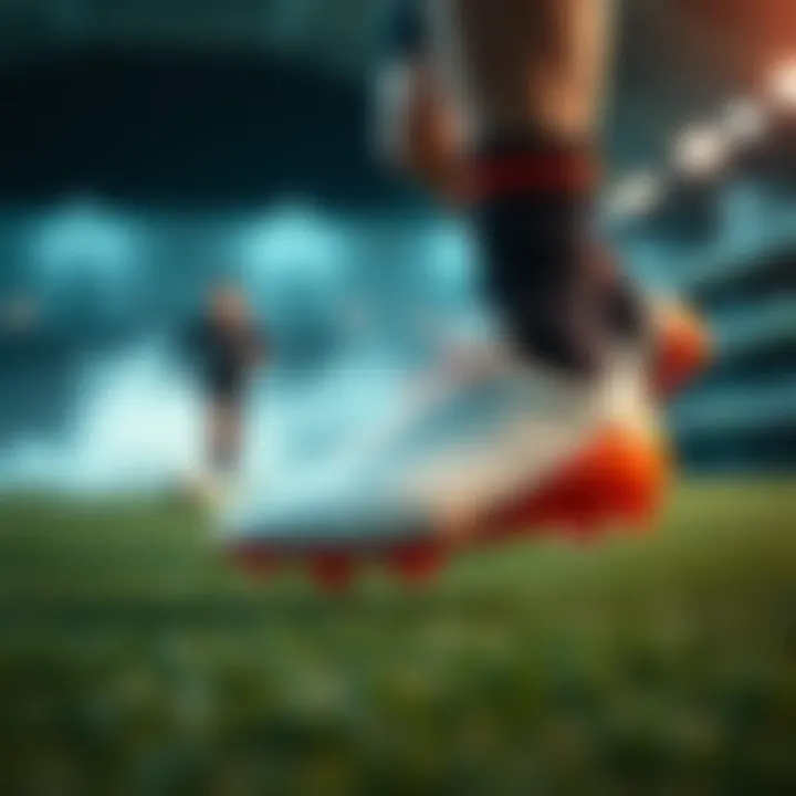 An athlete performing on the field wearing Phantom cleats, emphasizing agility and speed