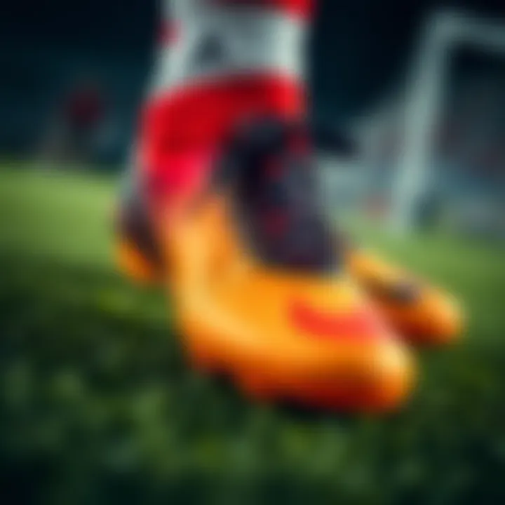 A close-up view of Phantom cleats showcasing their sleek design and advanced technology