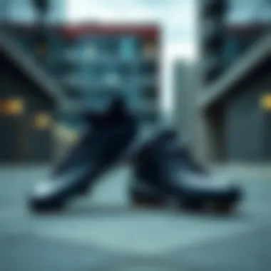 A stylish arrangement of Phantom cleats against a modern urban backdrop