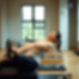 Dynamic movement in Pilates class