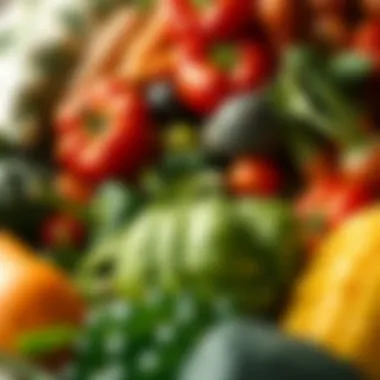 Vegetables Abundant in Potassium Colorful assortment of potassium-rich vegetables